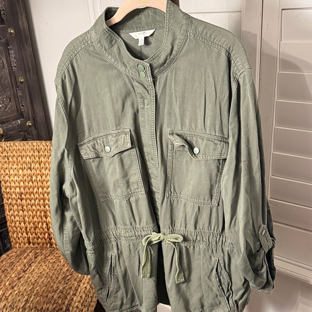 Terra & Sky 2X Olive Khaki Women's Utility Jacket